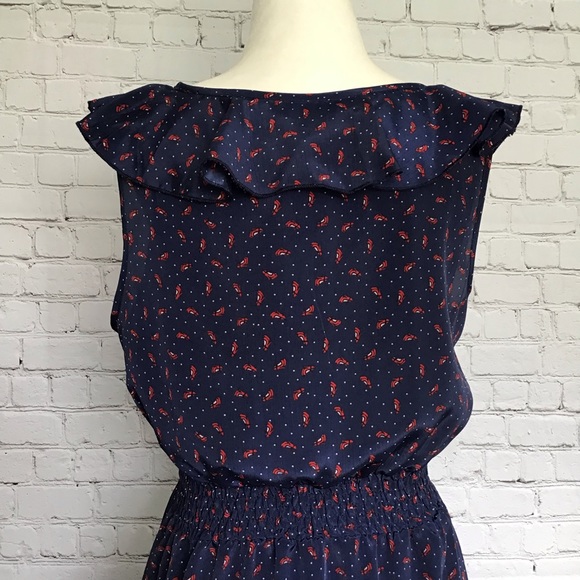 ULTRA PINK | PINUP HEELS PRINT RETRO FLOUNCE DRESS - Picture 5 of 8